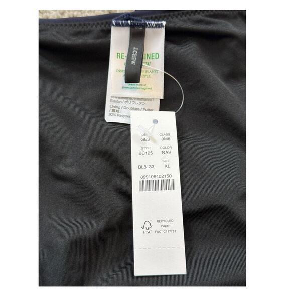 NEW J. Crew Women’s XL Navy Blue Curved-waist Cheeky Bikini‎ Bottom NWT - Picture 4 of 5